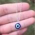 Eye Stone Silver Plated In Necklace For Both With And Neikal- Blue Eye