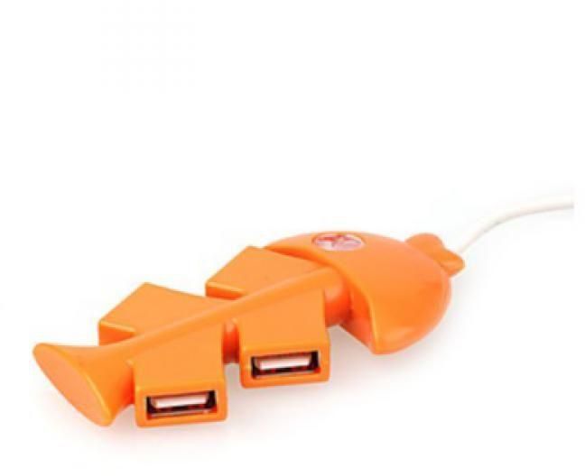 Generic Fish USB 2.0 4-Port Hub - Orange