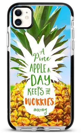 غطاء حماية واق لهاتف أبل آيفون 11 نمط مطبوع بعبارة "Pineapple A Day"