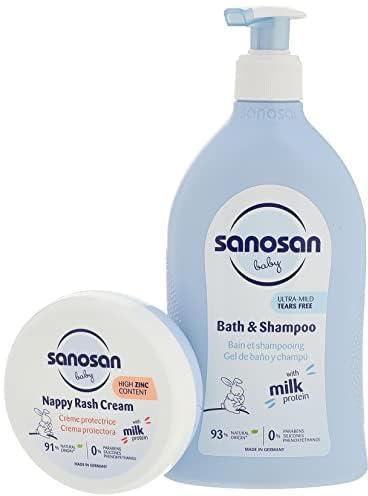 Sanosan Nappy Rash Cream150 ml + Sanosan Baby bath &shampo 500 ml