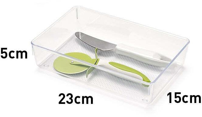Plastic Forte Transparent Kitchen Drawer Organizer, Cutlery Tray, No. 4