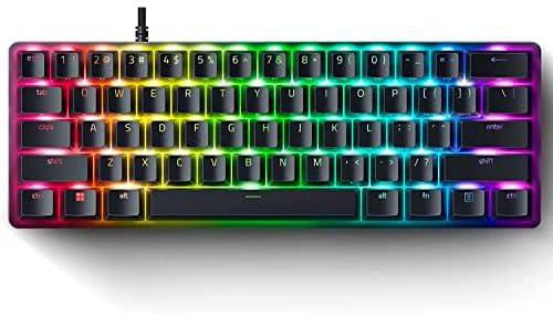 Razer Huntsman Mini 60 Gaming Keyboard - Fastest Optical Switches Purple - PBT Keycaps - Onboard Memory - Detachable Cable Type C - ALUMINUM CONSTRUCTION