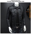 Men's Leather Weather Plain Jacket - Black