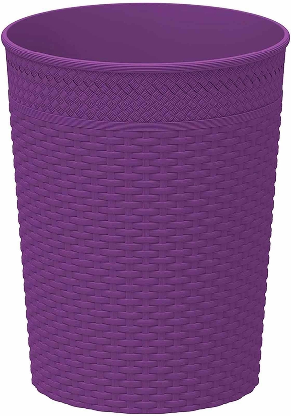 Cosmoplast Cedarattan Round Waste Basket Purple 10L