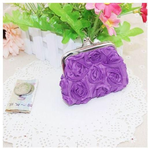 Eissely Womens Rose Flower Small Wallet Coin Purse Clutch Handbag Bag PP