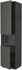 METOD High cab f micro w 2 doors/shelves, black, Voxtorp dark grey, 60x60x240 cm