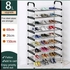 8-layer Storage Shoe RackFirm material: Constructed from selected non-woven fabric, high quality steel tube, is very firm and durable. Well organize: keep your bedroom, hallway or 