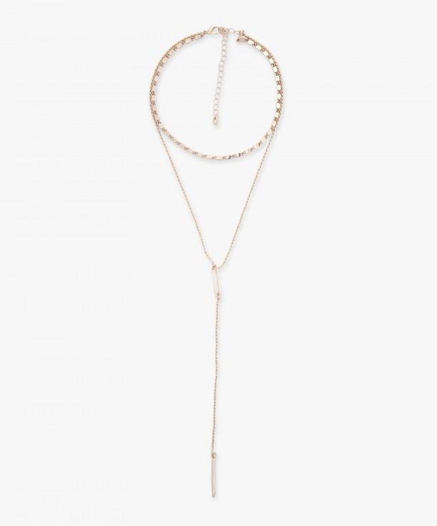 Gold Layered Matchstick Necklace