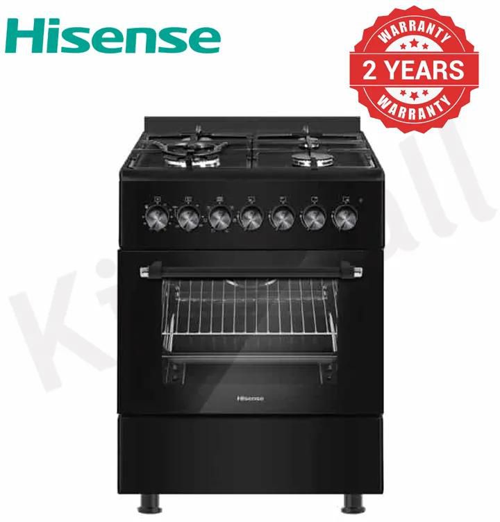 Hisense 4 Burner Gas Cooker Electric Gas Stove Stainless Steel HFG60121B Cooker with Oven