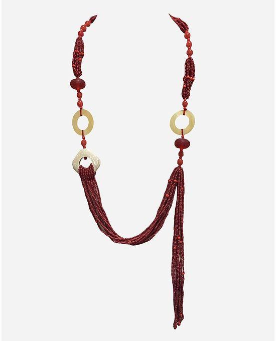 ZISKA Handmade Beaded Necklace-Red