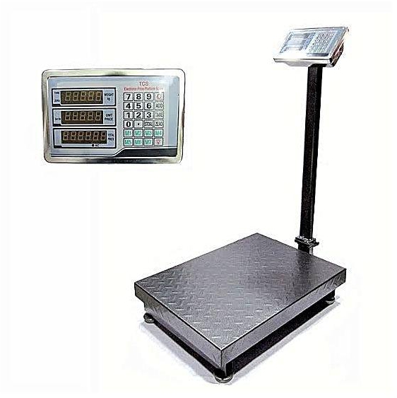 Generic 100KGS - Digital Weigh Scale - Price Weight Computing Electronic Industrial Platform Weighing Scale - Stainless Steel - Blue