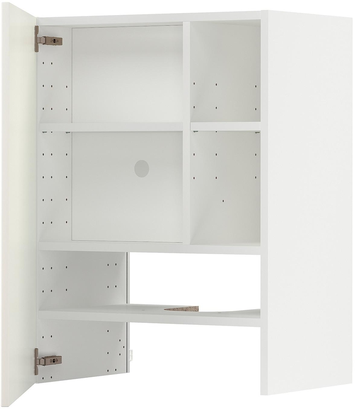 METOD خزانة حائط لشفاط روائح مع رف/باب - أبيض/Veddinge أبيض ‎60x80 سم‏