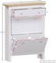 Vida Designs Arlington Shoe Cabinet 2 Door 1 Drawer Storage Cupboard Stand Rack MDF White