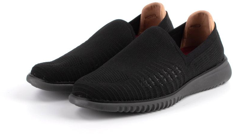 LARRIE Men Casual LaKnit Slip On Shoes - Size 40 (Black)