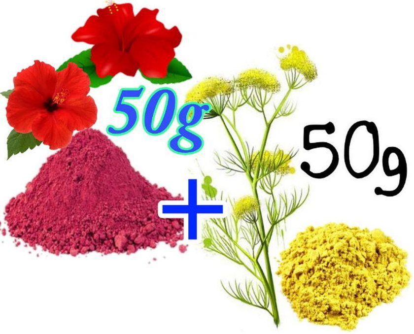 Punpple Hibiscus Powder - 50g + Asafoetida Powder - 50g