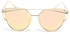 Retro Aviator Fashion Women Sunglasses Metal Golden Frame Pink Mirror Lenses [ETH]