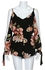 Eissely Women Off Shoulder Floral Print Jumpsuit Summer Loose Playsuit Rompers L- Black L
