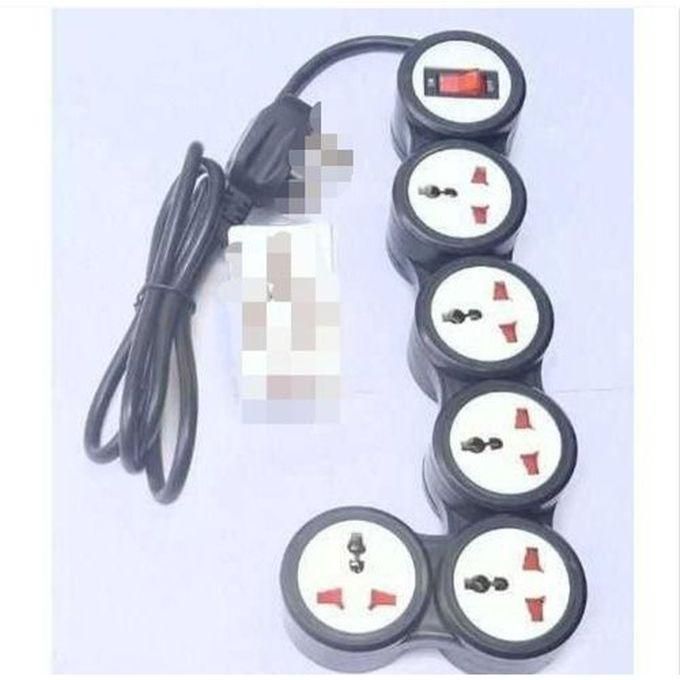 Fordable Pivot 5 Way Surge Protector Extension Box