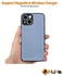HuHa Protective Case Cover For iPhone 15 ENKAY Fiber Leather Skin PC Phone Case with High Aluminum-silicon Glass Film Blue