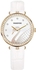 Swarovski Women's White Dial Leather Band Watch - 5376639