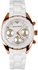 Emporio Armani Women's Sport Silver Dial White Silicone Chronograph Watch