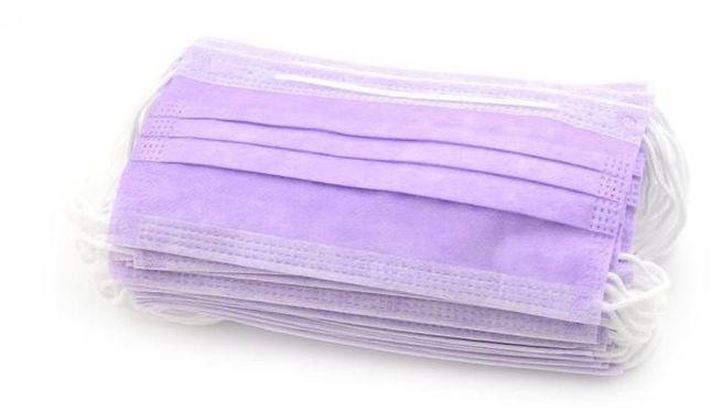 Prime Disposable 3 Layers Wrap Face Mask - 50 Pcs - Purple