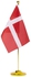 Denmark Golden Table National Flag Red/White 14X21 centimeter
