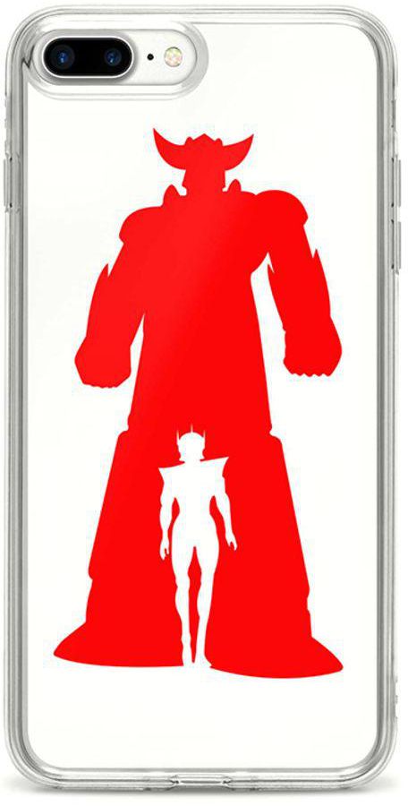 Protective Case Cover For Apple iPhone 8 Plus Grendizer (White) Full Print