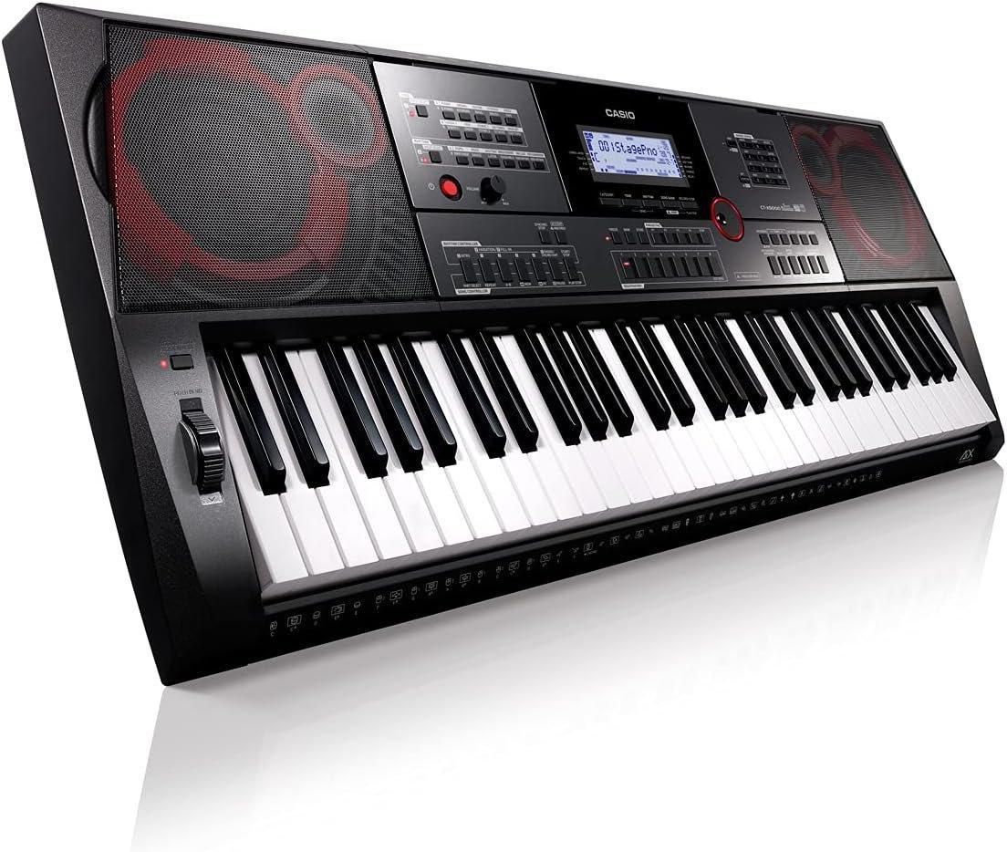 Casio, 61 keys Piano Keyboard with Touch Response, Built-In 235 Rhythms, Midi/Usb, Black