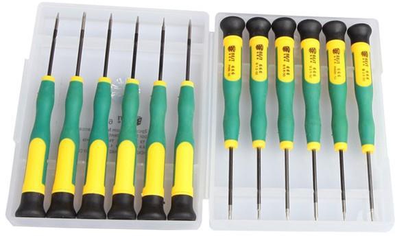 BST-666 12pcs Universal Repair Replacement Screwdrivers Tool Kit Set for Mobile Phone Tablet PC-Green