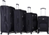 AG MeLife Soft Luggage Trolley Bags, 4 Pcs Set, Black