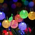 Solar String Lights, 20ft 30 LED Crystal Ball Solar Powered Outdoor Globe Fairy String Lights for Homes,Christmas,Gardens,Wedding,Party Decoration (Mulit-Color)