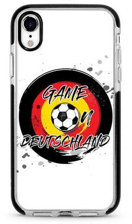 غطاء حماية واقٍ لهاتف أبل آيفون XR طبعة كاملة بتصميم مكتوب عليه Game On Germany