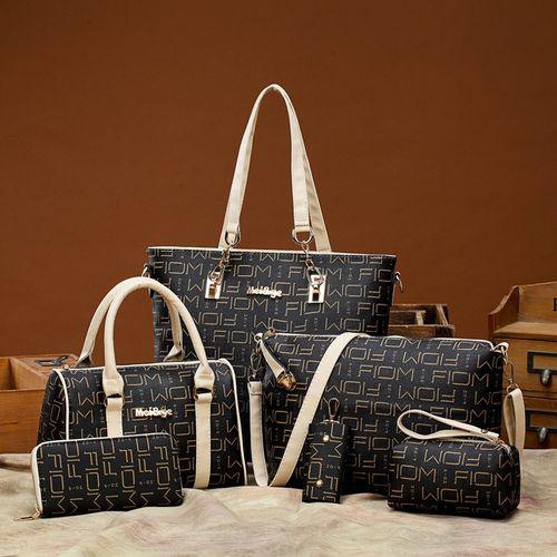 Fashion 6in1 Black Handbag