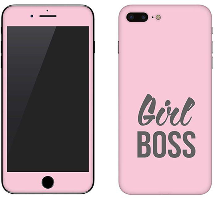 Vinyl Skin Decal For Apple iPhone 7 Plus Girl Boss (Pink)