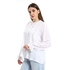 Playblu Classic White Blouse With A Front Cut