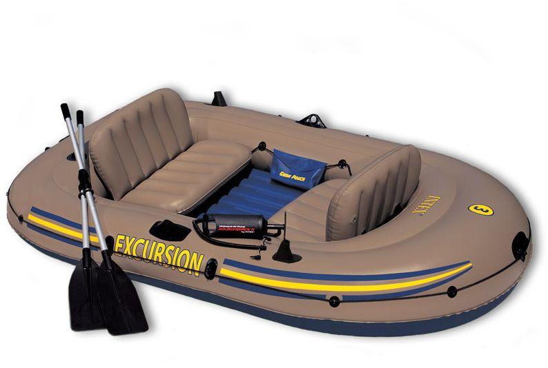 Intex Excursion 4 Inflatable Raft Set - 68319, Gray