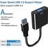FB USB To VGA Adapter, USB 3.0 to VGA Adapter (1080p) Multi Display Video Converter USB Male to VGA Female Connector For PC Laptop Windows 7/8/10/8.1