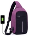 External USB Charge Chest Bags LB663 #Purple