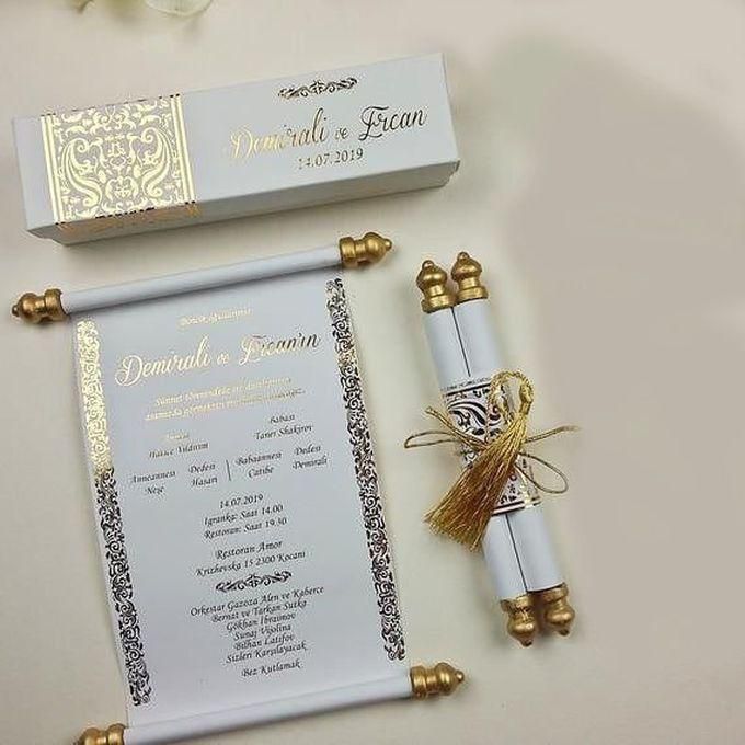 Profound Wedding Cards Luxury Scroll Invite- Box Of 100pcs