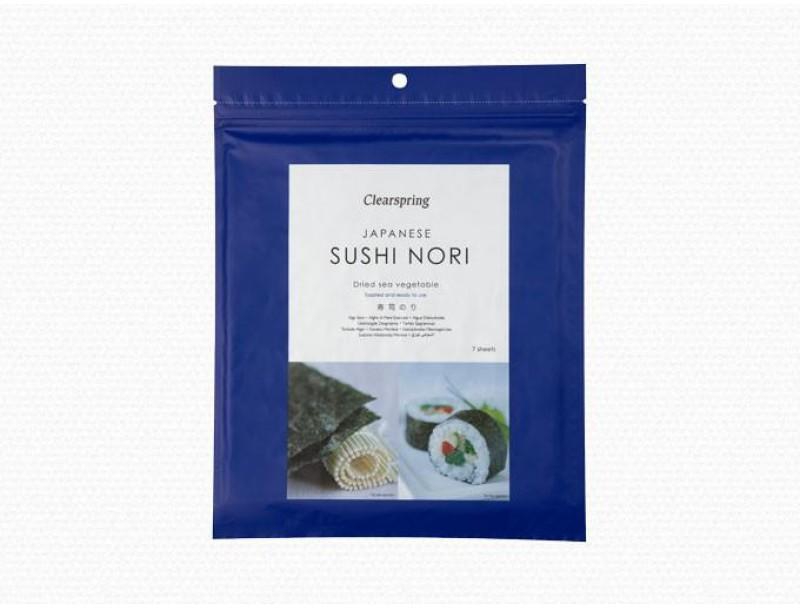 CLEARSPRING JAPANESE SUSHI NORI DRIED SEA VEGETABLE 7SHEETS 17GM