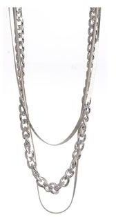3 Layers Silver Necklace