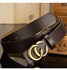 PU Leather Belt With Double C Buckle Brown/Gold