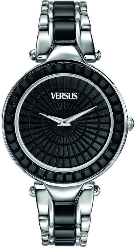 Versus by Versace Sertie Women's Black Dial Stainless Steel Band Watch - 3C7240 0000