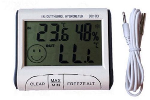 Gdeal Indoor and Outdoor Thermometer Hygrometer with Clock Function