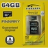 Finnarry 64GB 64GB Memory Card A1 Memory Card 64gb With Adapter