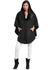 Bebe Black Polyester Capelet Coat For Women