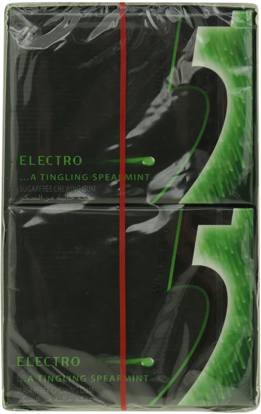 Wrigley&#39;s Electro A Tingling Spearmint Sugarfree Chewing Gum 31.2 g x 10