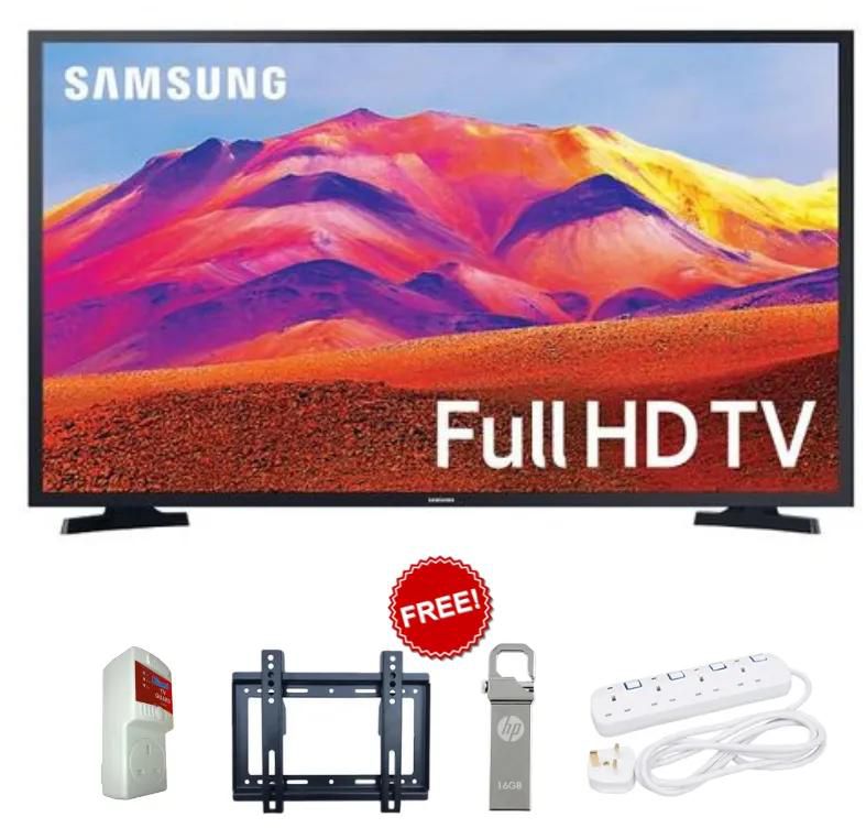 Samsung 32 Inch Smart LED Full HD HDR Built-In WiFi TV (32T5300) with Free Gifts, 16GB HP Flash + 4 Way Extension + Wall Mount + TV Guard