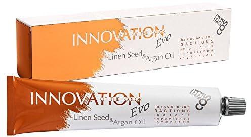 Innovation Hair Color Permanent With Argan Oil Extract And Linen Seeds Made In Italy 100 ml- 6.0